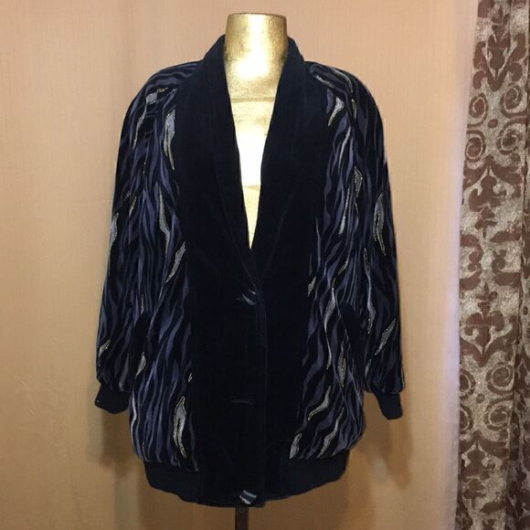 L/XL Avant Garde Print Vintage Bomber Jacket Menne - Picture 1 of 8